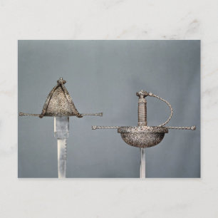 Schwerter: becherter Stromschnellen aus geschältem Postkarte