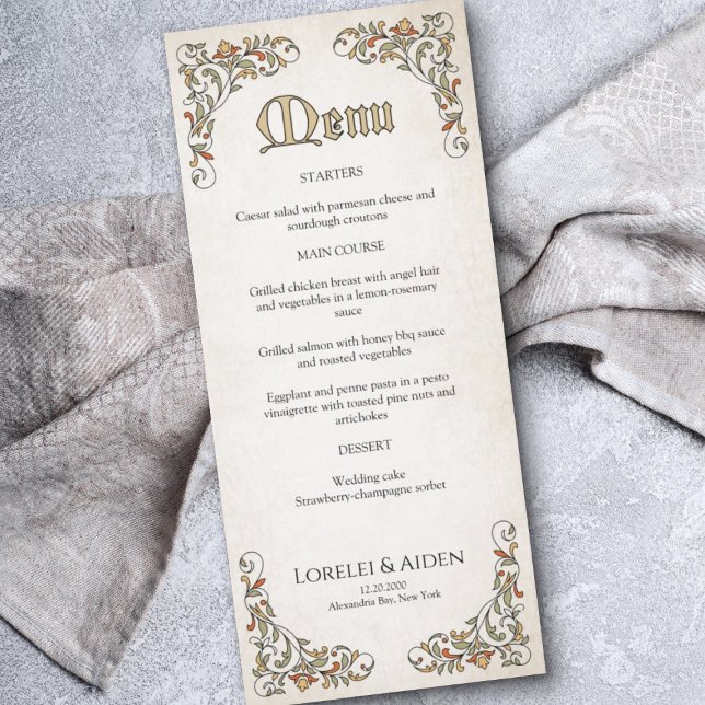 Schwerter Gamer Fantasy Wedding Menu (Von Creator hochgeladen)