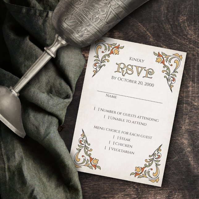 Schwerter Gamer Fantasy Wedding RSVP Karte (Von Creator hochgeladen)