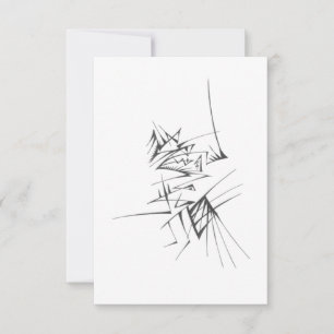Schwerter Schwarz Weiß Abstrakte Stammes-Tattoo-Ku Dankeskarte