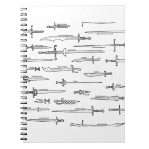 Schwerter und mittelalterliche Waffen Notizblock