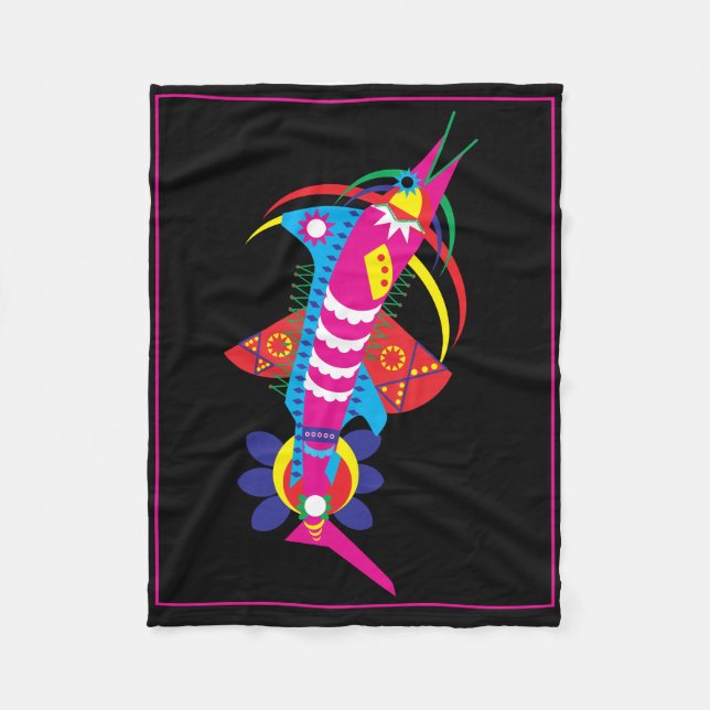 Schwertfisch Fleecedecke (Vorderseite)