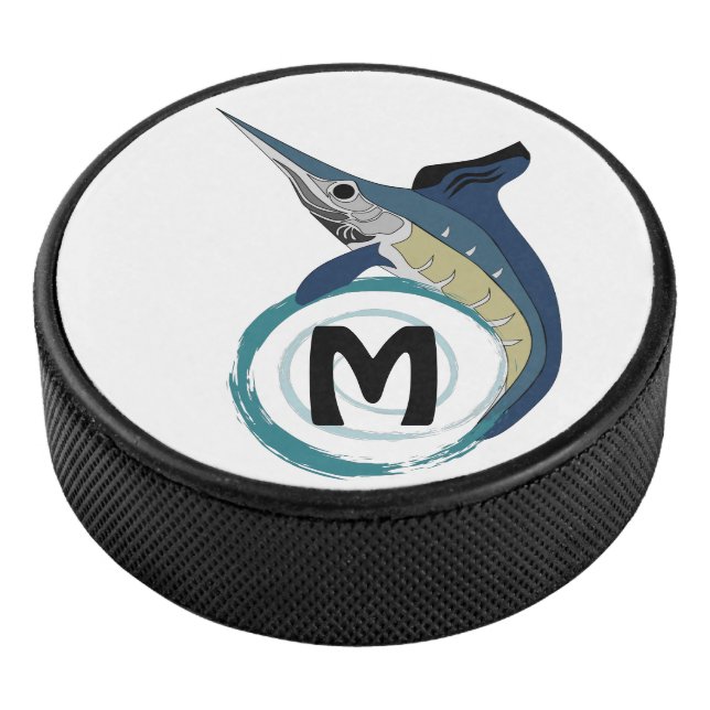 Schwertfisch Jumping Monogram Eishockey Puck (3/4)