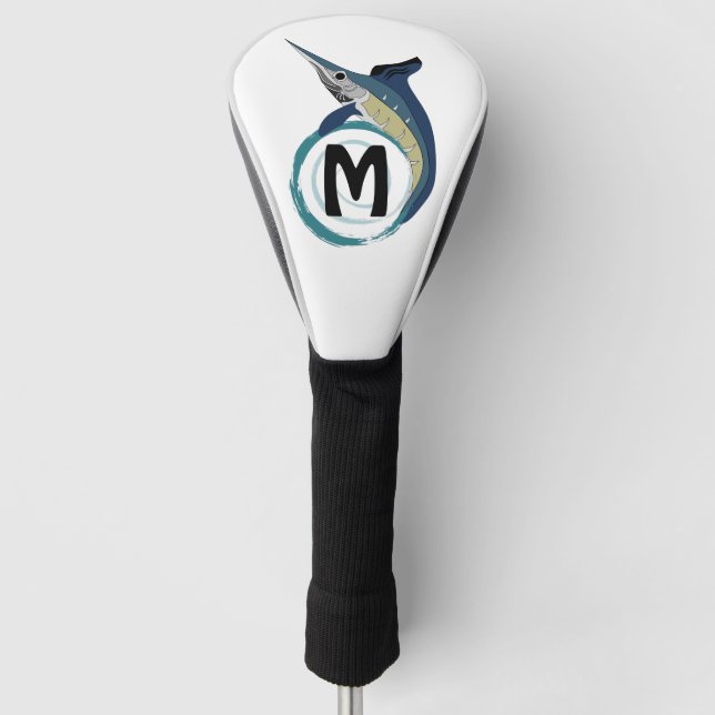 Schwertfisch Jumping Monogram Golf Headcover (Vorderseite)