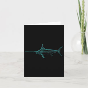 Schwertfisch Marlin Sword Fisch Broadbill Xiphias  Karte