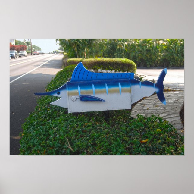 Schwertfisch-Postfach auf der Insel Hawaii Poster (Vorne)