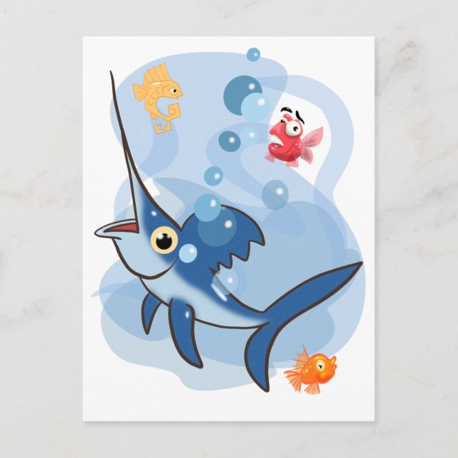 Schwertfisch Postkarte (Vorderseite)