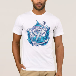Schwertfisch und Anchor-T - Shirt
