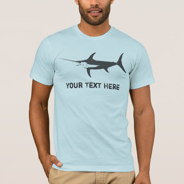 Schwertfischfischenkunst T-Shirt (Vorderseite)
