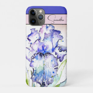 Schwertlilie Schwertlilien-Blume Wasserfarbe Flora Case-Mate iPhone Hülle