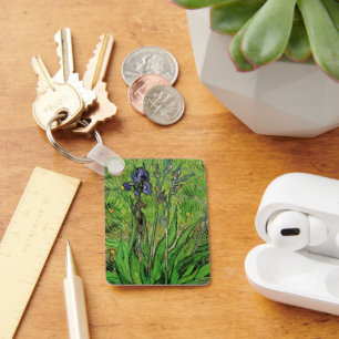Schwertlilie von Vincent van Gogh, Vintage Gartenb Schlüsselanhänger