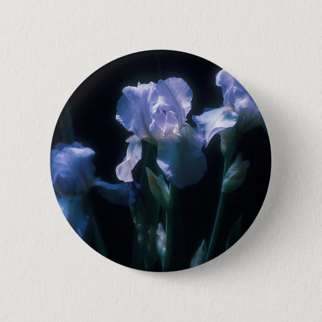 Schwertlilien bei Dämmerung Button (Vorderseite)