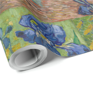 Schwertlilien Blau Grün Gelb Van Gogh Geschenkpapier