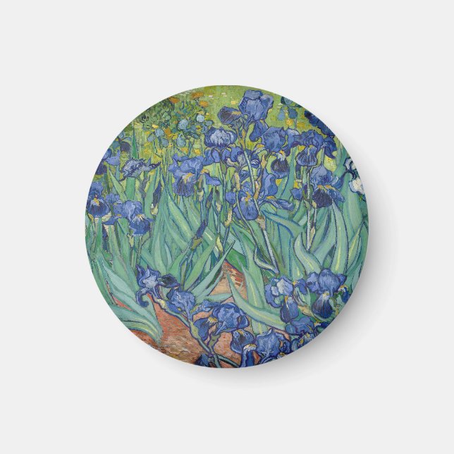 Schwertlilien, Blumen-Ölgemälde, Vincent Van Gogh Magnet (Vorne)