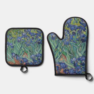 Schwertlilien, Florale Ölmalerei, Vincent Van Gogh Ofenhandschuh & Topflappen-Set