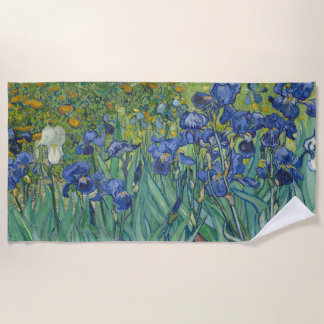 Schwertlilien, Florale Ölmalerei, Vincent Van Gogh Strandtuch