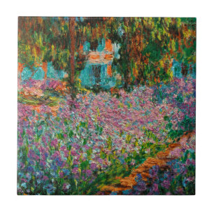 Schwertlilien Monet Garten Giverny Blumen Fliese