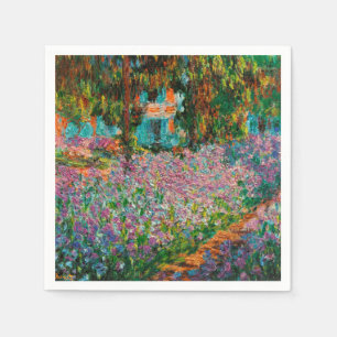 Schwertlilien Monet Garten Giverny Blumen Serviette