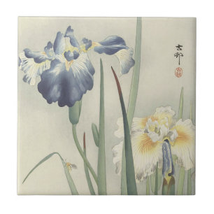 Schwertlilien von Ohara Koson Fliese