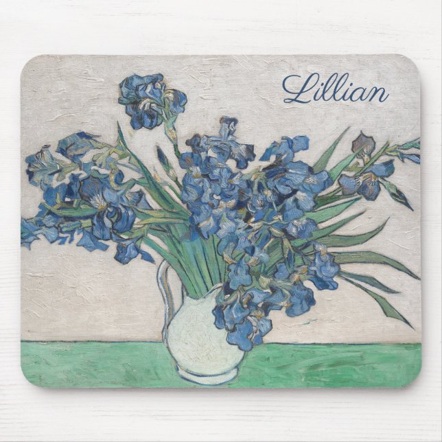 Schwertlilien, von van Gogh: Mousepad (Vorne)