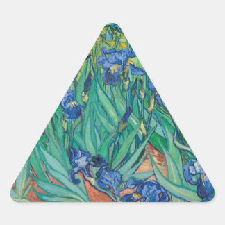 Schwertlilien von Vincent van Gogh Dreieckiger Aufkleber