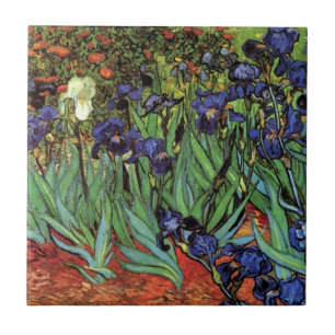 Schwertlilien von Vincent van Gogh, Vintage-Garten Fliese