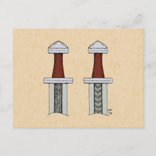 Schwertmuster Postkarte
