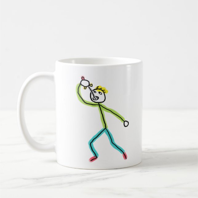 Schwertschluckender Stockmann Kaffeetasse (Links)