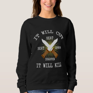 Schwertschwert Katana Schwert und Schilde Schwert Sweatshirt