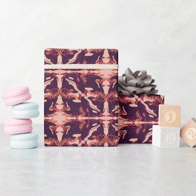 Schwertwal Geschenkpapier (Babyparty)