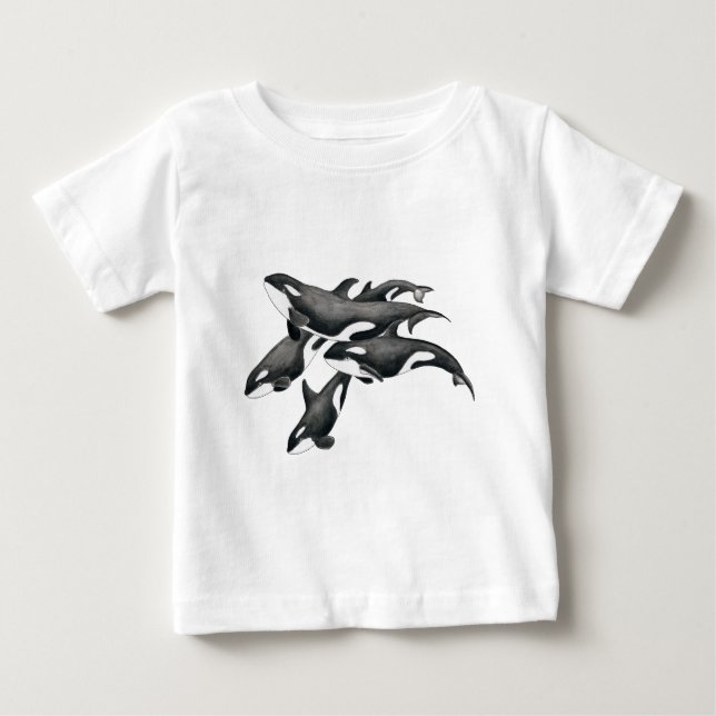 Schwertwal-Hülse Baby T-shirt (Vorderseite)