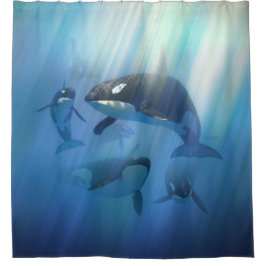 Schwertwal-Hülse Duschvorhang