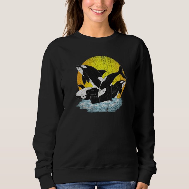 Schwertwal  Meeres Tier Orca Sweatshirt (Vorderseite)