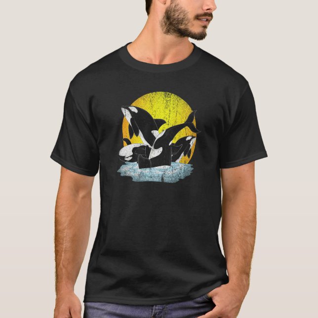 Schwertwal  Meeres Tier Orca T-Shirt (Vorderseite)
