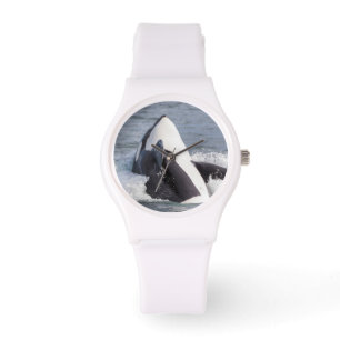 Schwertwal springt aus dem Wasser Armbanduhr