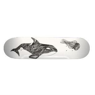 Schwertwal-und Quallen-"Mörder-" Skateboard