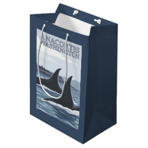 Schwertwal-Wale #1 - Anacortes, Washington Mittlere Geschenktüte
