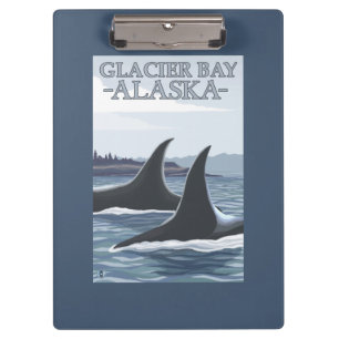 Schwertwal-Wale #1 - Glacier Bay, Alaska Klemmbrett