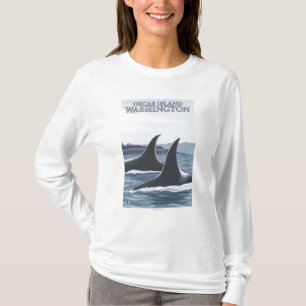 Schwertwal-Wale #1 - Schwertwale Insel, Washington T-Shirt