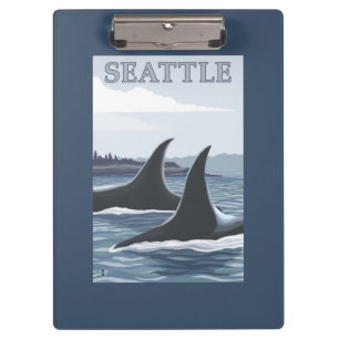 Schwertwal-Wale #1 - Seattle, Washington Klemmbrett