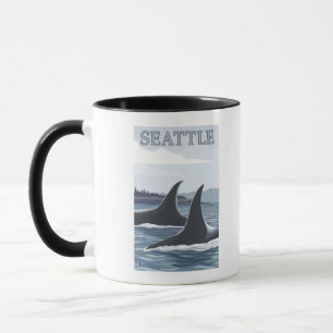 Schwertwal-Wale #1 - Seattle, Washington Tasse