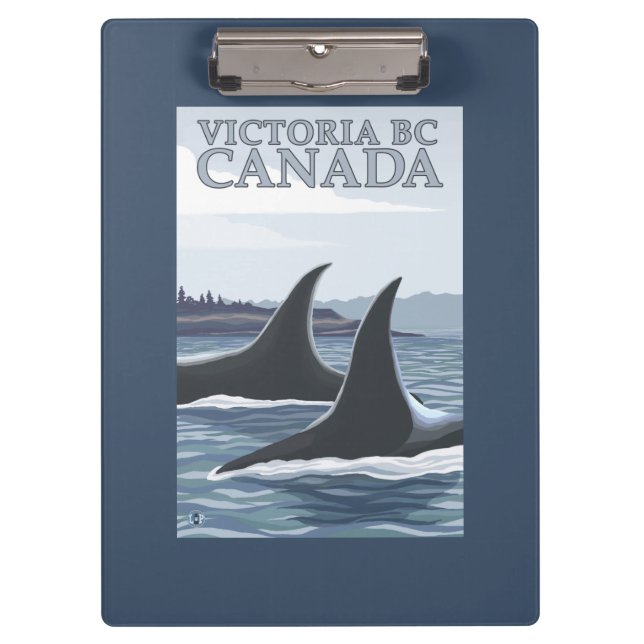 Schwertwal-Wale #1 - Victoria, BC Kanada Klemmbrett (Vorderseite)