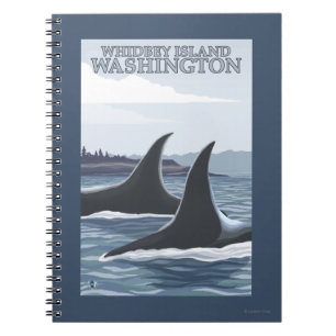 Schwertwal-Wale #1 - Whidbey, Washington Notizblock