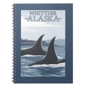 Schwertwal-Wale #1 - Whittier, Alaska Notizblock