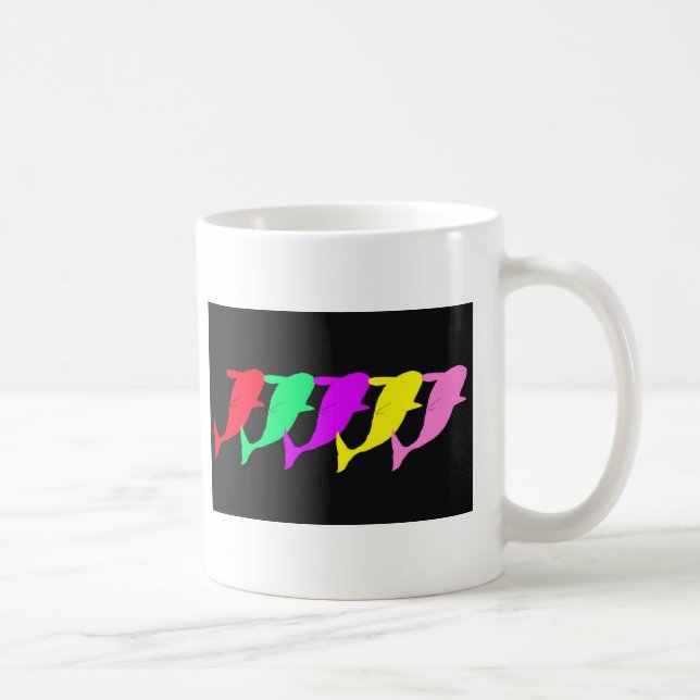 Schwertwal-Wale multi Farbe-Sprung für Freude Tasse (Rechts)