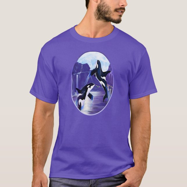 Schwertwale in einer Bucht T-Shirt (Vorderseite)