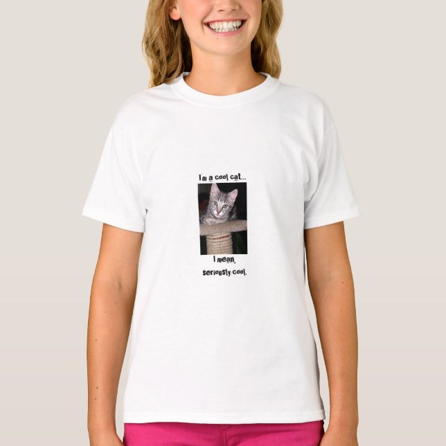 Schwerwiegend Coole Katze T-Shirt (Vorderseite)