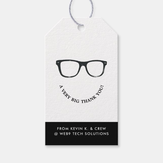 Schwerwiegende Spektakel | Minimal danke Ihnen läc Geschenkanhänger (Vorderseite)