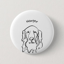 Schwerwiegender Goldener Retriever Button