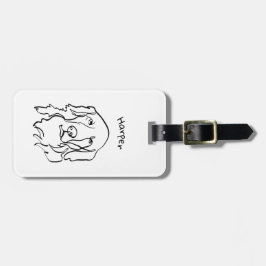 Schwerwiegender Goldener Retriever Gepäckanhänger